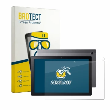 Front side of a product packaging with the brand logo BROTECT. Next to it is the device Acer Chromebook Tab 311 (Front+Camera)