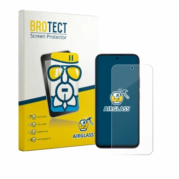 Front side of a product packaging with the brand logo BROTECT. Next to it is the device Oppo A6k shown with the corresponding 