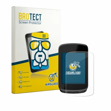 Front side of a product packaging with the brand logo BROTECT. Next to it is the device Magene C606 Pro shown with the corresp