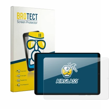 Front side of a product packaging with the brand logo BROTECT. Next to it is the device Blackview Zeno 2 shown with the corres