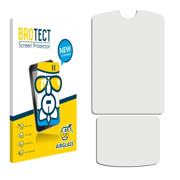 Front side of a product packaging with the brand logo BROTECT. Next to it is the corresponding screen protector.