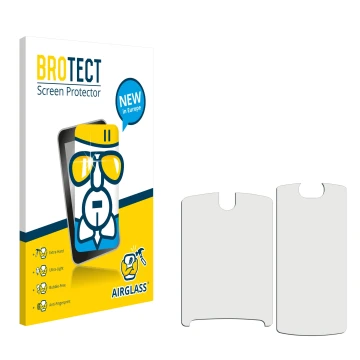 Front side of a product packaging with the brand logo BROTECT. Next to it is the corresponding screen protector.