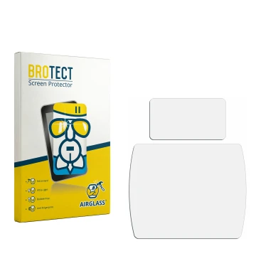 Front side of a product packaging with the brand logo BROTECT. Next to it is the corresponding screen protector.