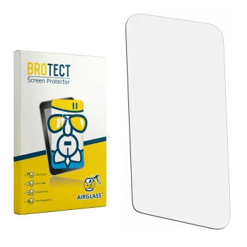 Front side of a product packaging with the brand logo BROTECT. Next to it is the corresponding screen protector.