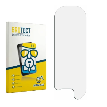 Front side of a product packaging with the brand logo BROTECT. Next to it is the corresponding screen protector.
