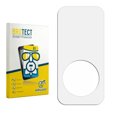 Front side of a product packaging with the brand logo BROTECT. Next to it is the corresponding screen protector.