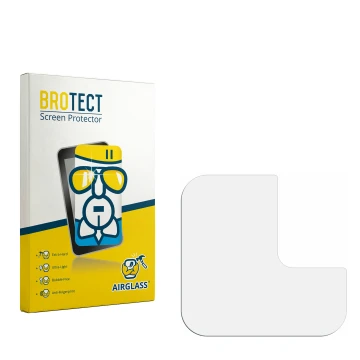 Front side of a product packaging with the brand logo BROTECT. Next to it is the corresponding screen protector.