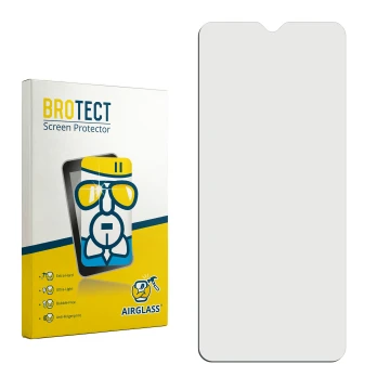Front side of a product packaging with the brand logo BROTECT. Next to it is the corresponding screen protector.