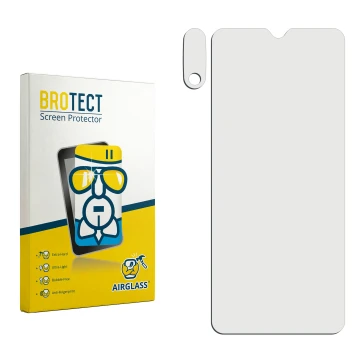 Front side of a product packaging with the brand logo BROTECT. Next to it is the corresponding screen protector.