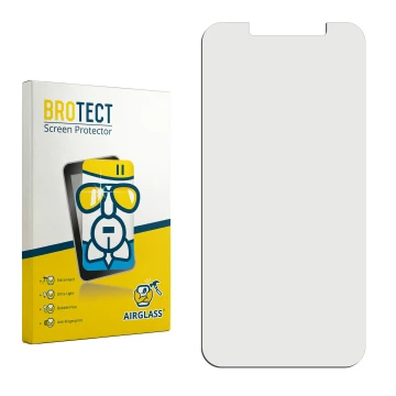 Front side of a product packaging with the brand logo BROTECT. Next to it is the corresponding screen protector.