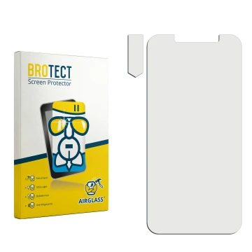 Front side of a product packaging with the brand logo BROTECT. Next to it is the corresponding screen protector.