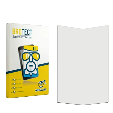Front side of a product packaging with the brand logo BROTECT. Next to it is the corresponding screen protector.
