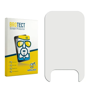 Front side of a product packaging with the brand logo BROTECT. Next to it is the corresponding screen protector.