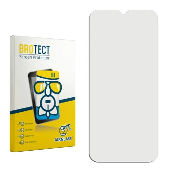 Front side of a product packaging with the brand logo BROTECT. Next to it is the corresponding screen protector.