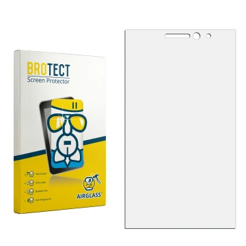 Front side of a product packaging with the brand logo BROTECT. Next to it is the corresponding screen protector.