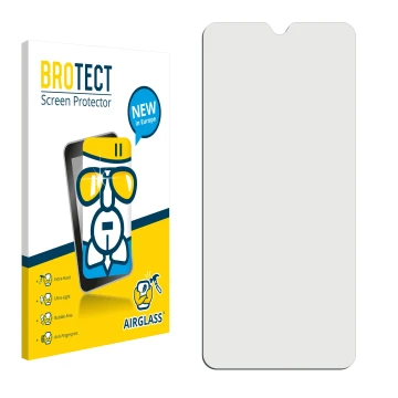 Front side of a product packaging with the brand logo BROTECT. Next to it is the corresponding screen protector.