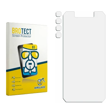 Front side of a product packaging with the brand logo BROTECT. Next to it is the corresponding screen protector.