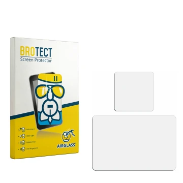 Front side of a product packaging with the brand logo BROTECT. Next to it is the corresponding screen protector.