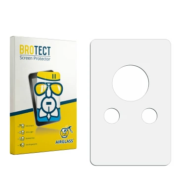 Front side of a product packaging with the brand logo BROTECT. Next to it is the corresponding screen protector.