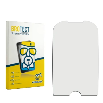 Front side of a product packaging with the brand logo BROTECT. Next to it is the corresponding screen protector.
