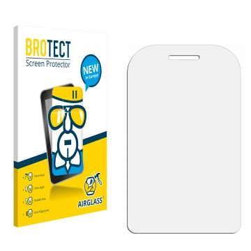 Front side of a product packaging with the brand logo BROTECT. Next to it is the corresponding screen protector.