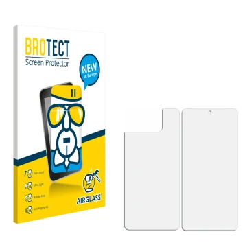 Front side of a product packaging with the brand logo BROTECT. Next to it is the corresponding screen protector.