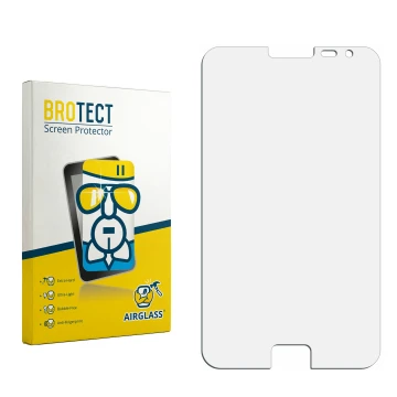 Front side of a product packaging with the brand logo BROTECT. Next to it is the corresponding screen protector.