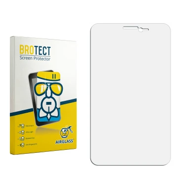 Front side of a product packaging with the brand logo BROTECT. Next to it is the corresponding screen protector.