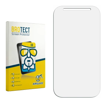 Front side of a product packaging with the brand logo BROTECT. Next to it is the corresponding screen protector.