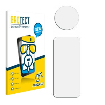 Front side of a product packaging with the brand logo BROTECT. Next to it is the corresponding screen protector.