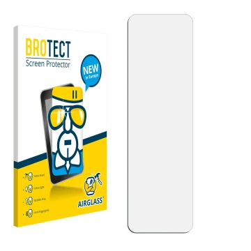 Front side of a product packaging with the brand logo BROTECT. Next to it is the corresponding screen protector.