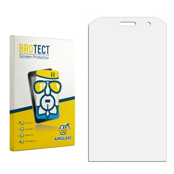 Front side of a product packaging with the brand logo BROTECT. Next to it is the corresponding screen protector.