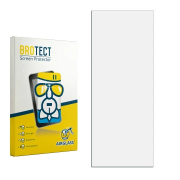 Front side of a product packaging with the brand logo BROTECT. Next to it is the corresponding screen protector.