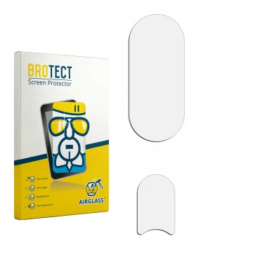 Front side of a product packaging with the brand logo BROTECT. Next to it is the corresponding screen protector.