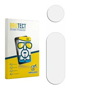 Front side of a product packaging with the brand logo BROTECT. Next to it is the corresponding screen protector.