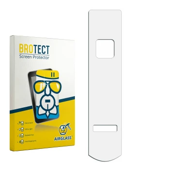 Front side of a product packaging with the brand logo BROTECT. Next to it is the corresponding screen protector.