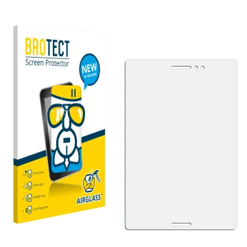 Front side of a product packaging with the brand logo BROTECT. Next to it is the corresponding screen protector.