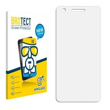Front side of a product packaging with the brand logo BROTECT. Next to it is the corresponding screen protector.