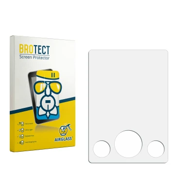 Front side of a product packaging with the brand logo BROTECT. Next to it is the corresponding screen protector.
