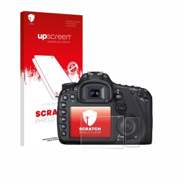 Front side of a product packaging with the brand logo upscreen. Next to it is the device Canon EOS 7D shown with the correspon