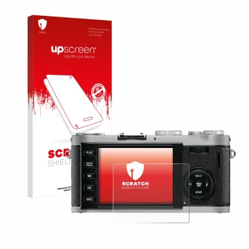 Front side of a product packaging with the brand logo upscreen. Next to it is the device Leica X1 shown with the corresponding