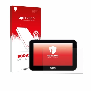 Front side of a product packaging with the brand logo upscreen. Next to it is the device shown with the corresponding screen p
