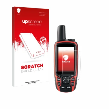 Front side of a product packaging with the brand logo upscreen. Next to it is the device Garmin Astro 320 shown with the corre