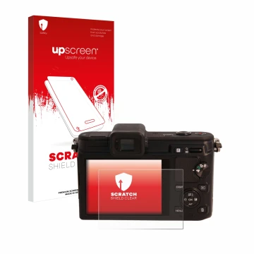 Front side of a product packaging with the brand logo upscreen. Next to it is the device Nikon 1 V1 shown with the correspondi