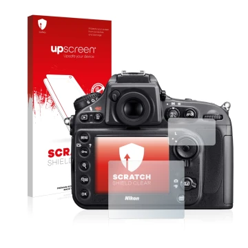 Front side of a product packaging with the brand logo upscreen. Next to it is the device Nikon D800 shown with the correspondi