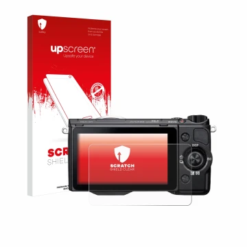 Front side of a product packaging with the brand logo upscreen. Next to it is the device Sony Alpha NEX-5R shown with the corr