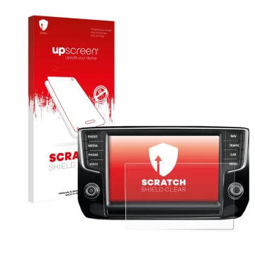 Front side of a product packaging with the brand logo upscreen. Next to it is the device Volkswagen Passat 2015 Discover Pro 8