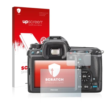 Front side of a product packaging with the brand logo upscreen. Next to it is the device Pentax K3, K-3 shown with the corresp