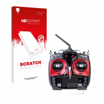 Front side of a product packaging with the brand logo upscreen. Next to it is the device Graupner MZ-24 shown with the corresp