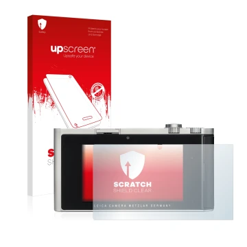Front side of a product packaging with the brand logo upscreen. Next to it is the device Leica T (Typ 701) shown with the corr